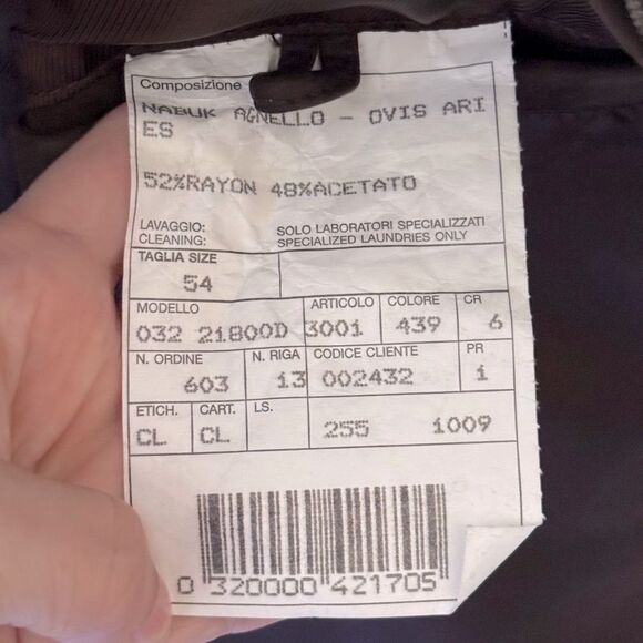 Vintage Handmade LUCIANO BARBERA Brown Nubuck Leather Quilted Full Zip Vest 54 - Picture 8 of 11